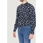 Antony Morato Blue Cotton Pattern Shirt - Zeiniez