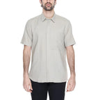 Antony Morato Beige Linen Shortsleeve Shirt - Zeiniez