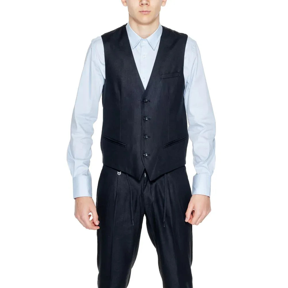 Antony Morato Black Linen Waistcoat - Zeiniez