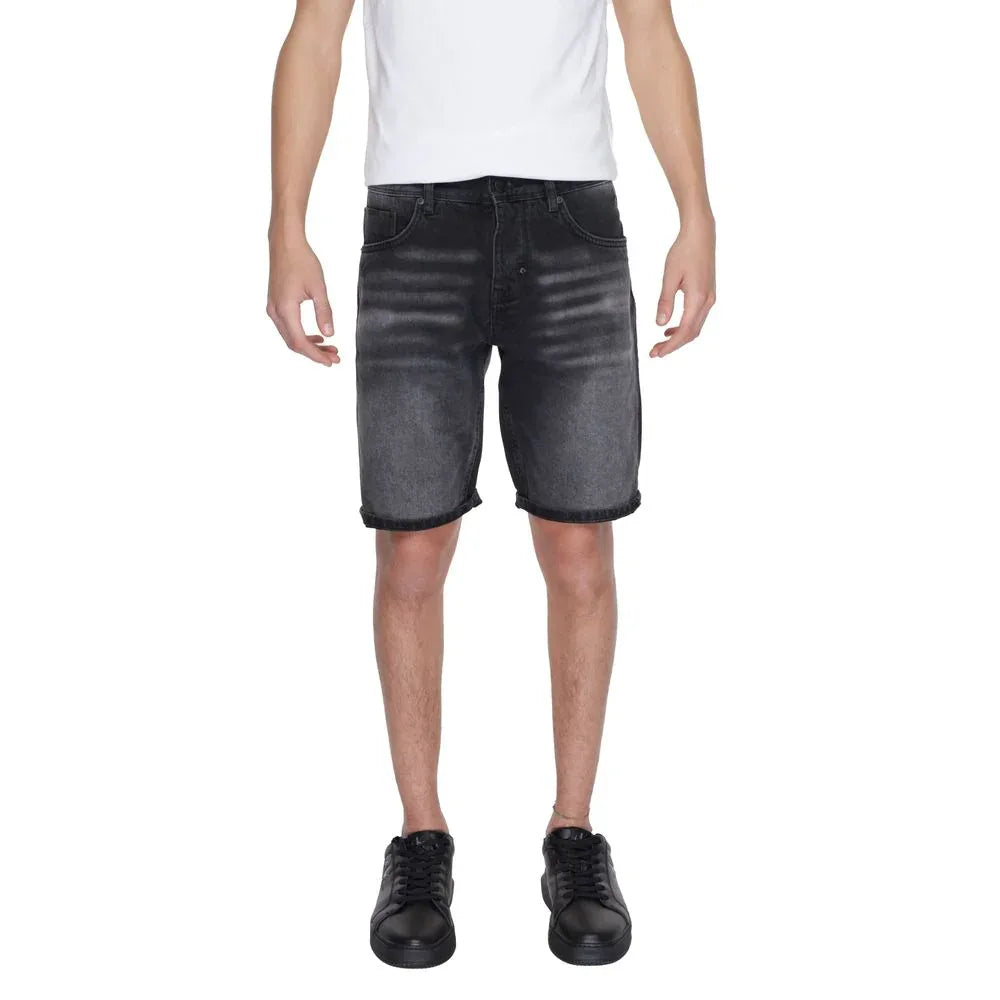 Antony Morato Black Cotton Bermuda Shorts - Zeiniez