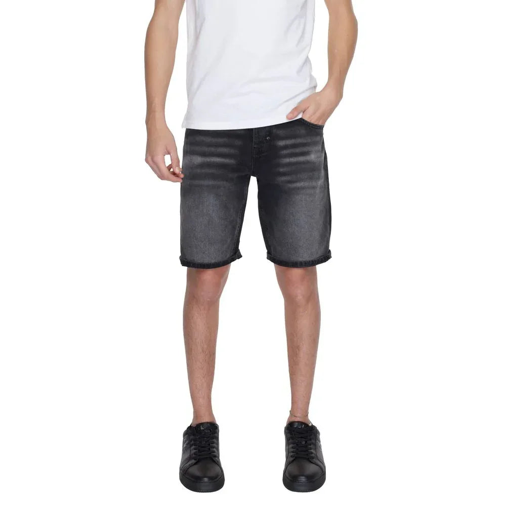Antony Morato Black Cotton Bermuda Shorts - Zeiniez