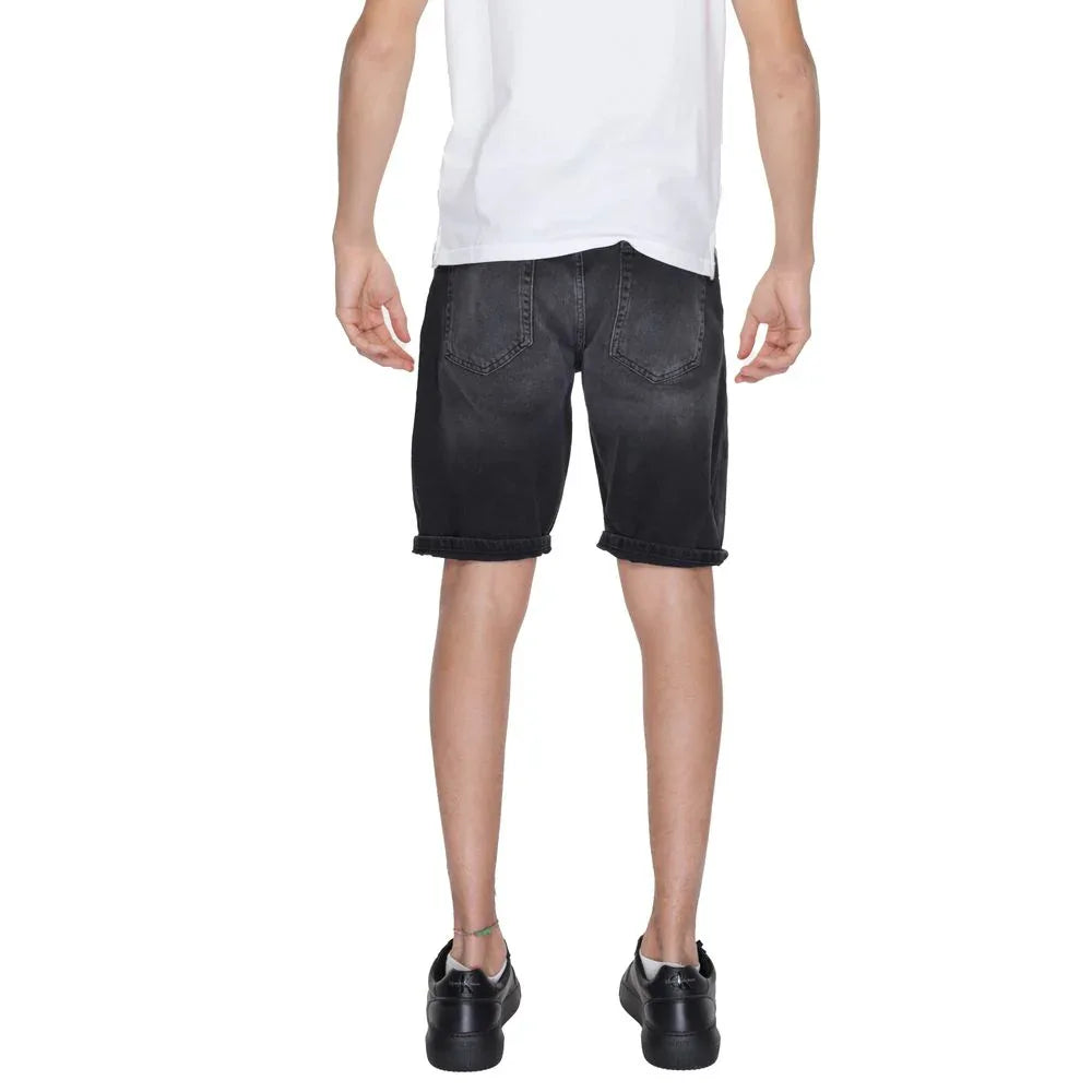 Antony Morato Black Cotton Bermuda Shorts - Zeiniez