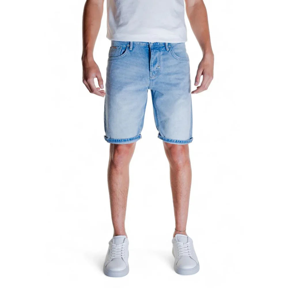 Antony Morato Light Blue Cotton Bermuda Shorts - Zeiniez