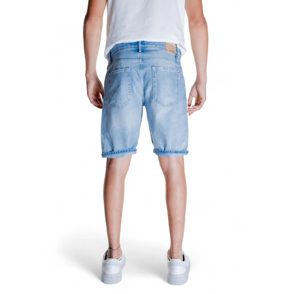 Antony Morato Light Blue Cotton Bermuda Shorts - Zeiniez