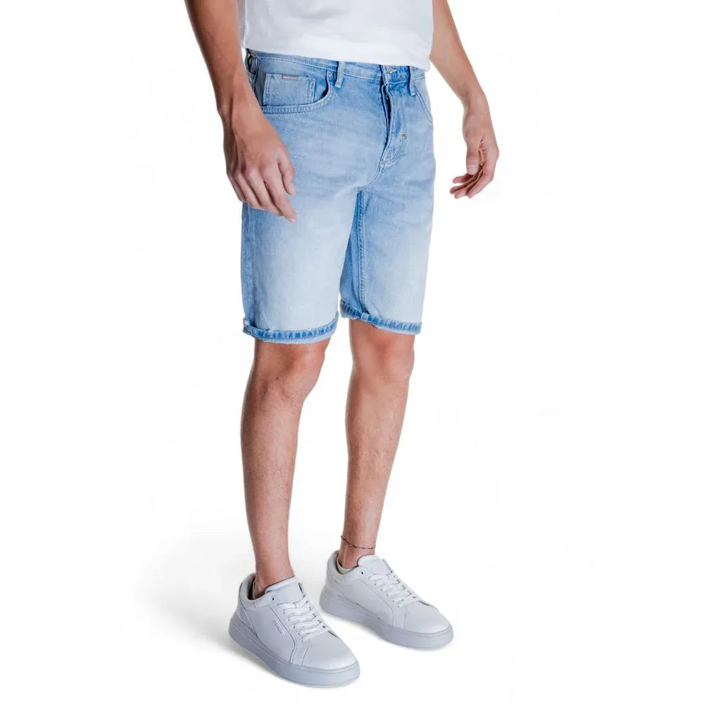 Antony Morato Light Blue Cotton Bermuda Shorts - Zeiniez