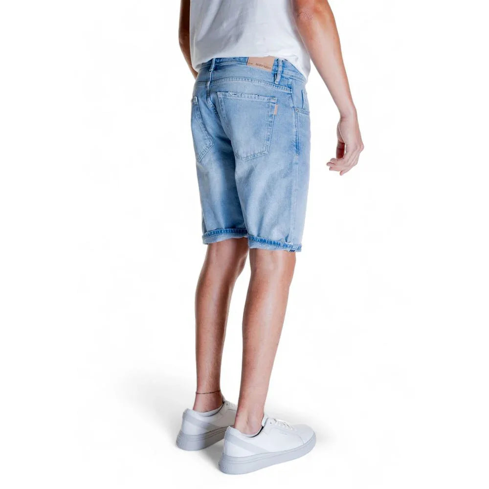 Antony Morato Light Blue Cotton Bermuda Shorts - Zeiniez
