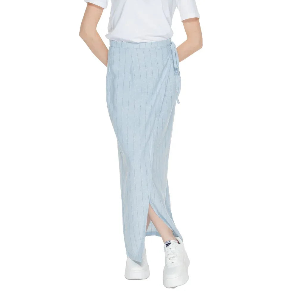 Vero Moda Blue Linen Long Skirt - Zeiniez
