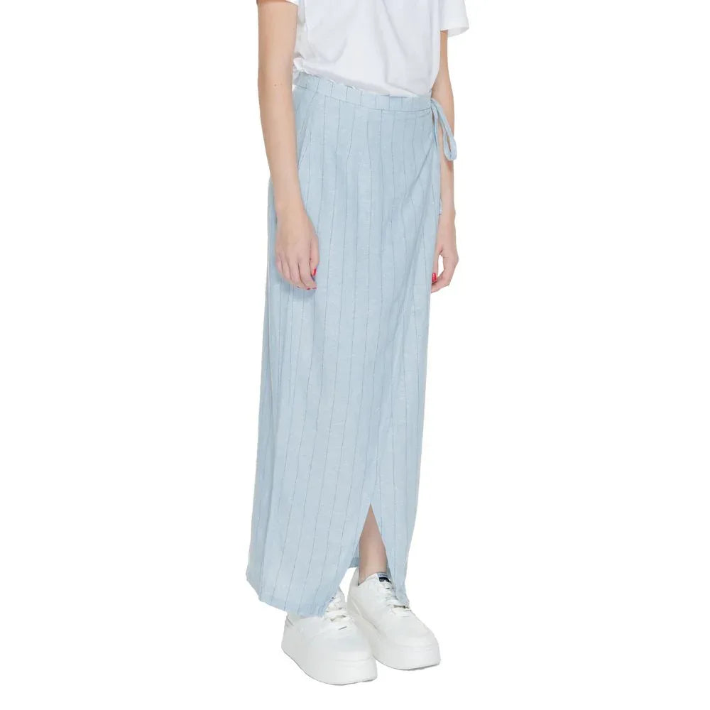 Vero Moda Blue Linen Long Skirt - Zeiniez