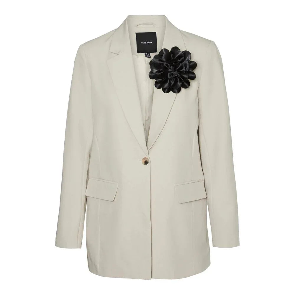 Vero Moda Beige Polyester Blazer - Zeiniez