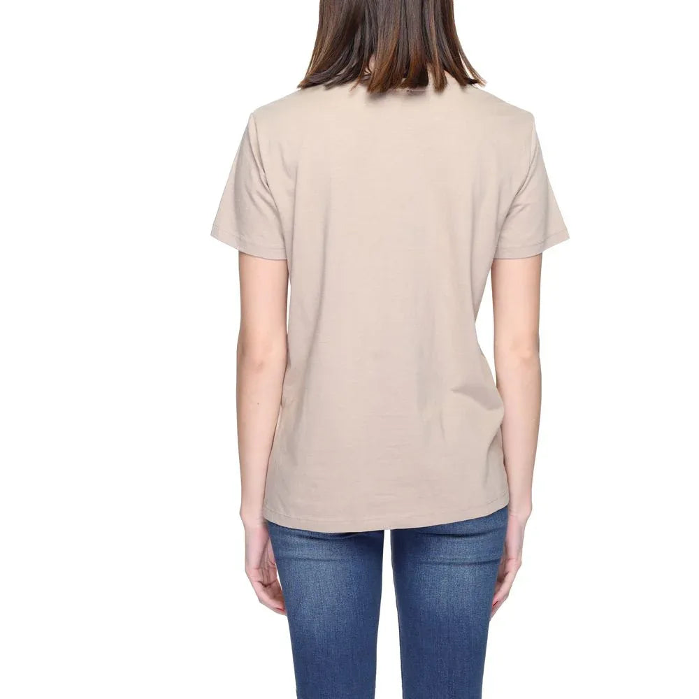 Blauer Beige Cotton T-Shirt - Zeiniez
