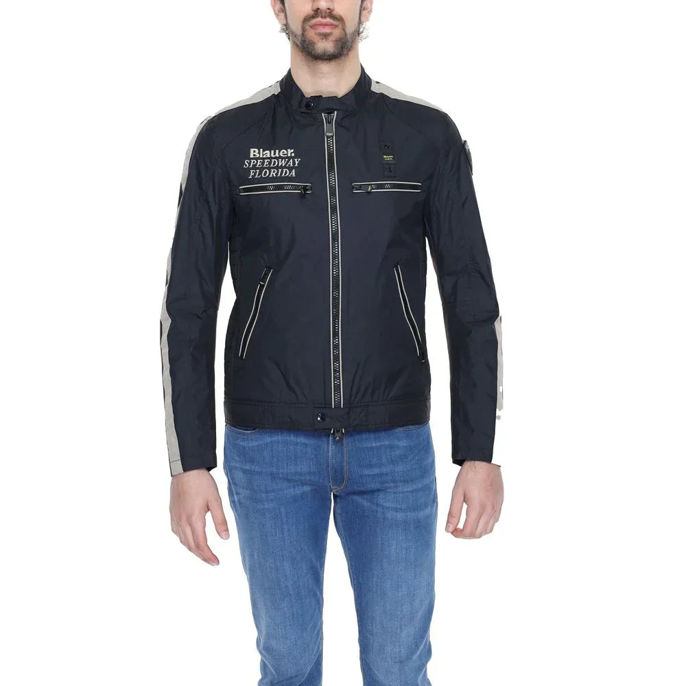 Blauer Black Polyamide Biker Jacket - Zeiniez