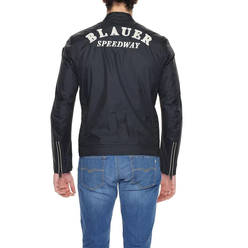 Blauer Black Polyamide Biker Jacket - Zeiniez