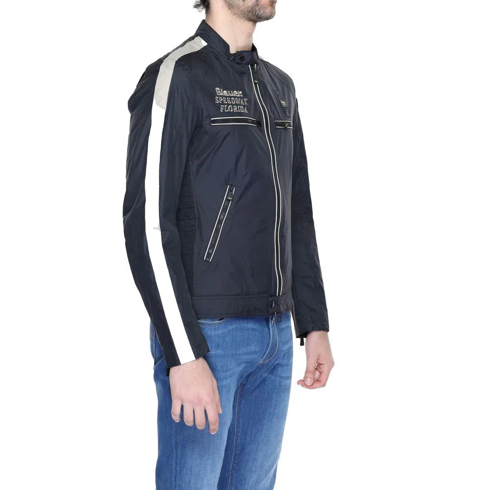 Blauer Black Polyamide Biker Jacket - Zeiniez