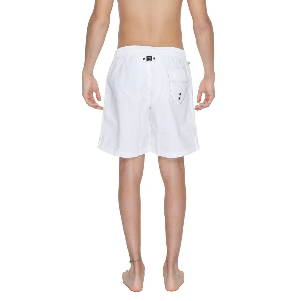 Blauer White Polyamide Swim Shorts - Zeiniez