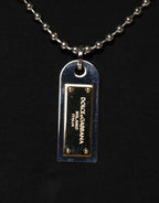 Dolce & Gabbana Black Cotton Necklace Embellished T-shirt - Zeiniez