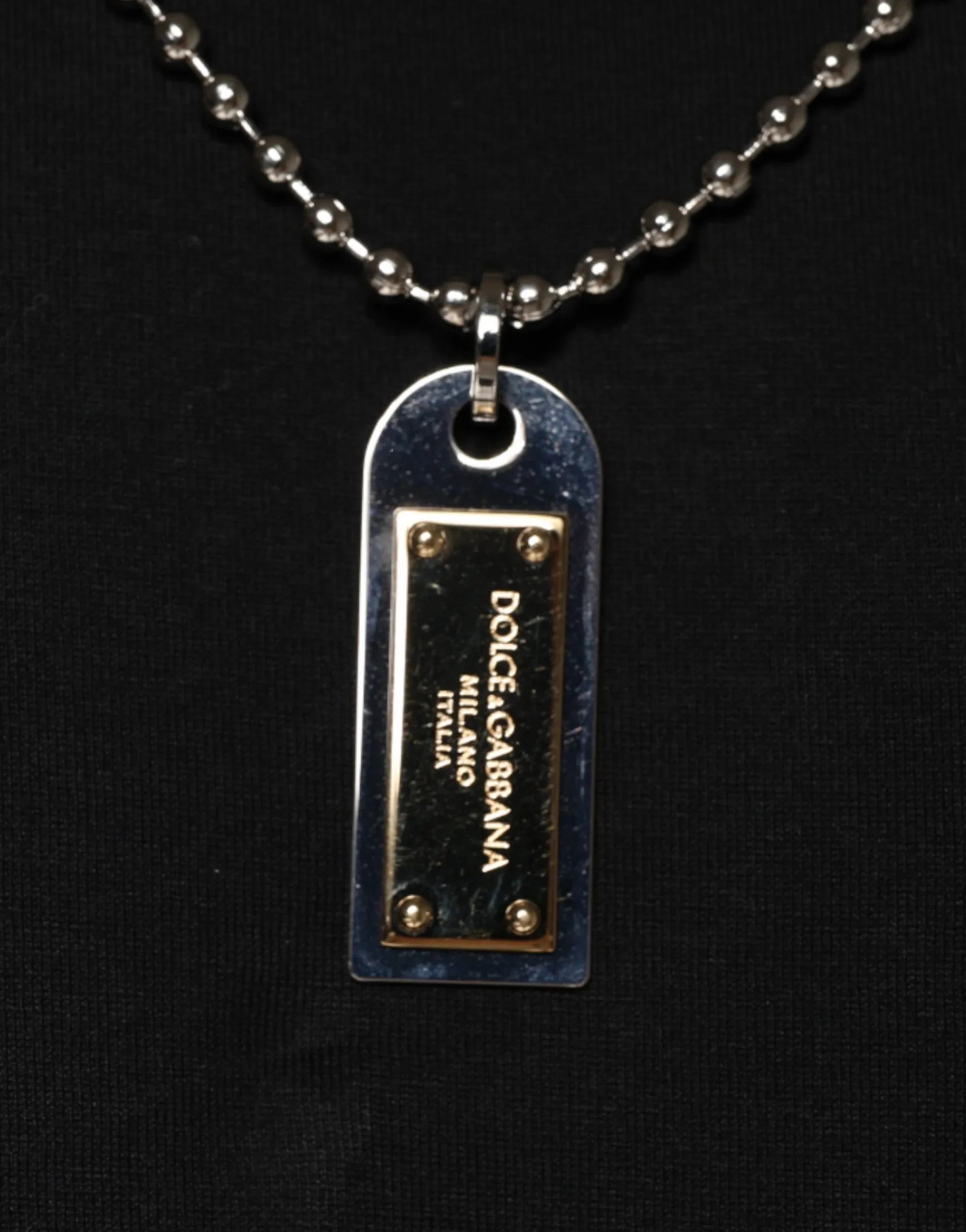 Dolce & Gabbana Black Cotton Necklace Embellished T-shirt - Zeiniez