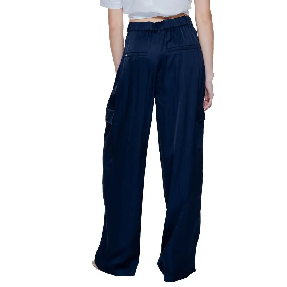 Street One Blue Viscose Casual Pants - Zeiniez