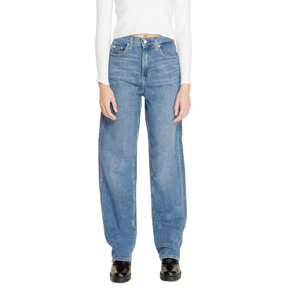 Calvin Klein Jeans Blue Cotton Relaxed Fit Jeans - Zeiniez