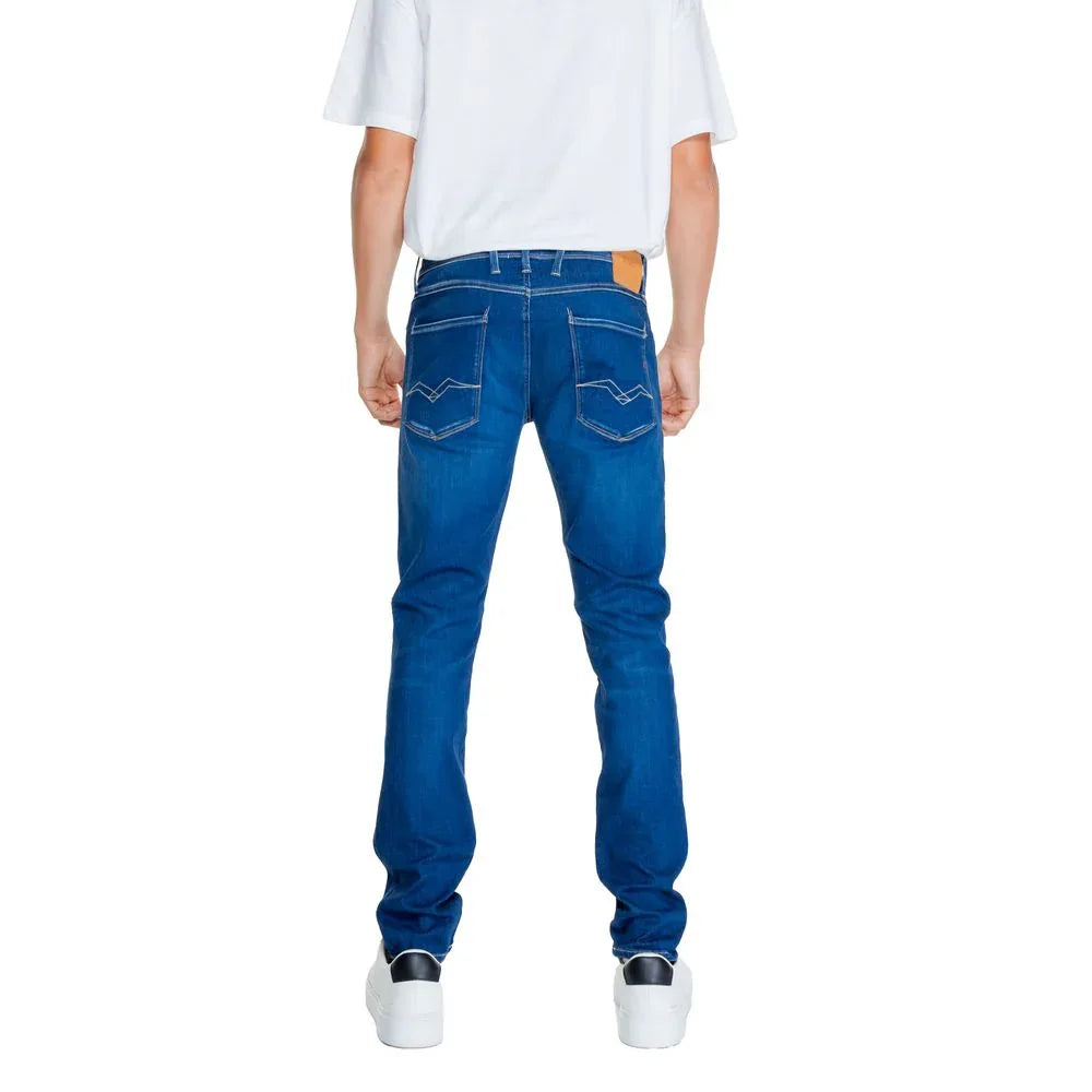 Replay Blue Cotton Relaxed Fit Jeans - Zeiniez