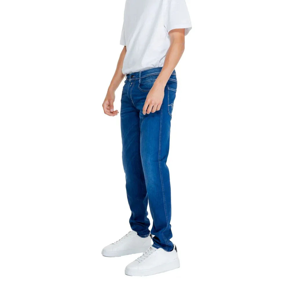 Replay Blue Cotton Relaxed Fit Jeans - Zeiniez