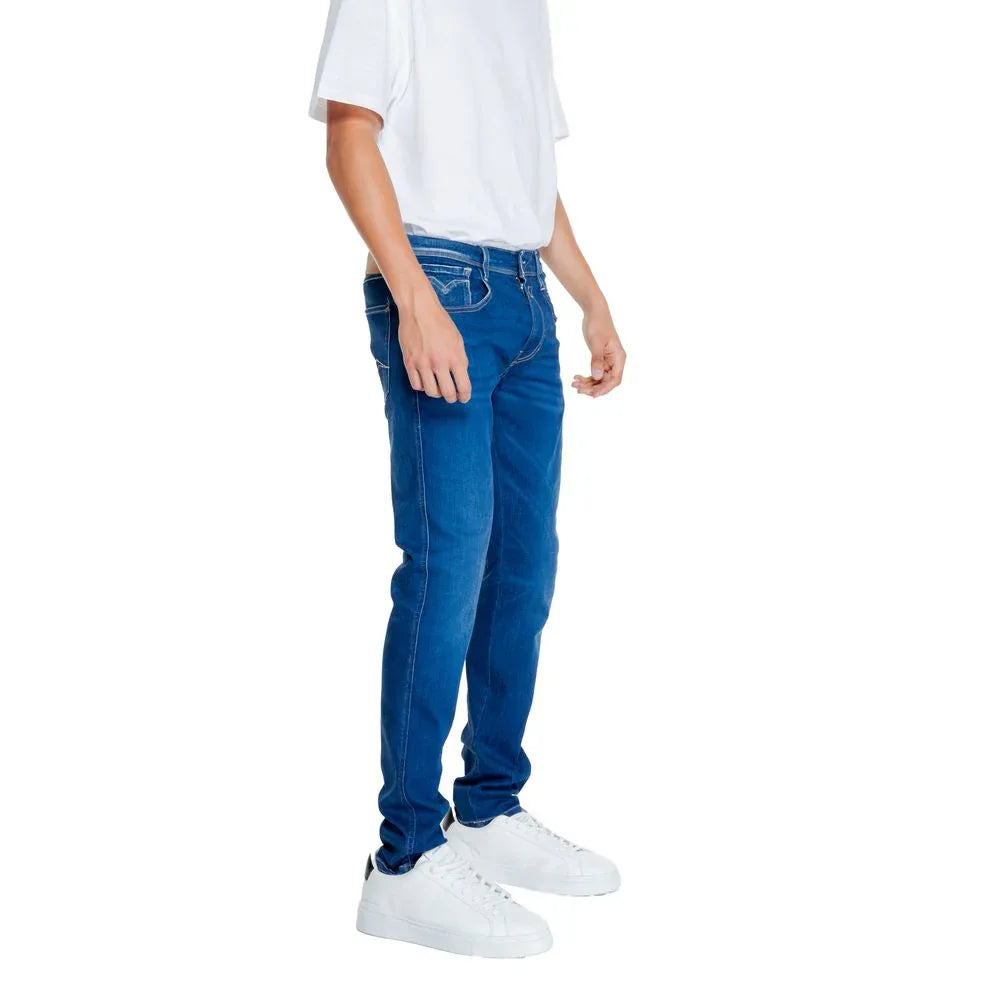 Replay Blue Cotton Relaxed Fit Jeans - Zeiniez