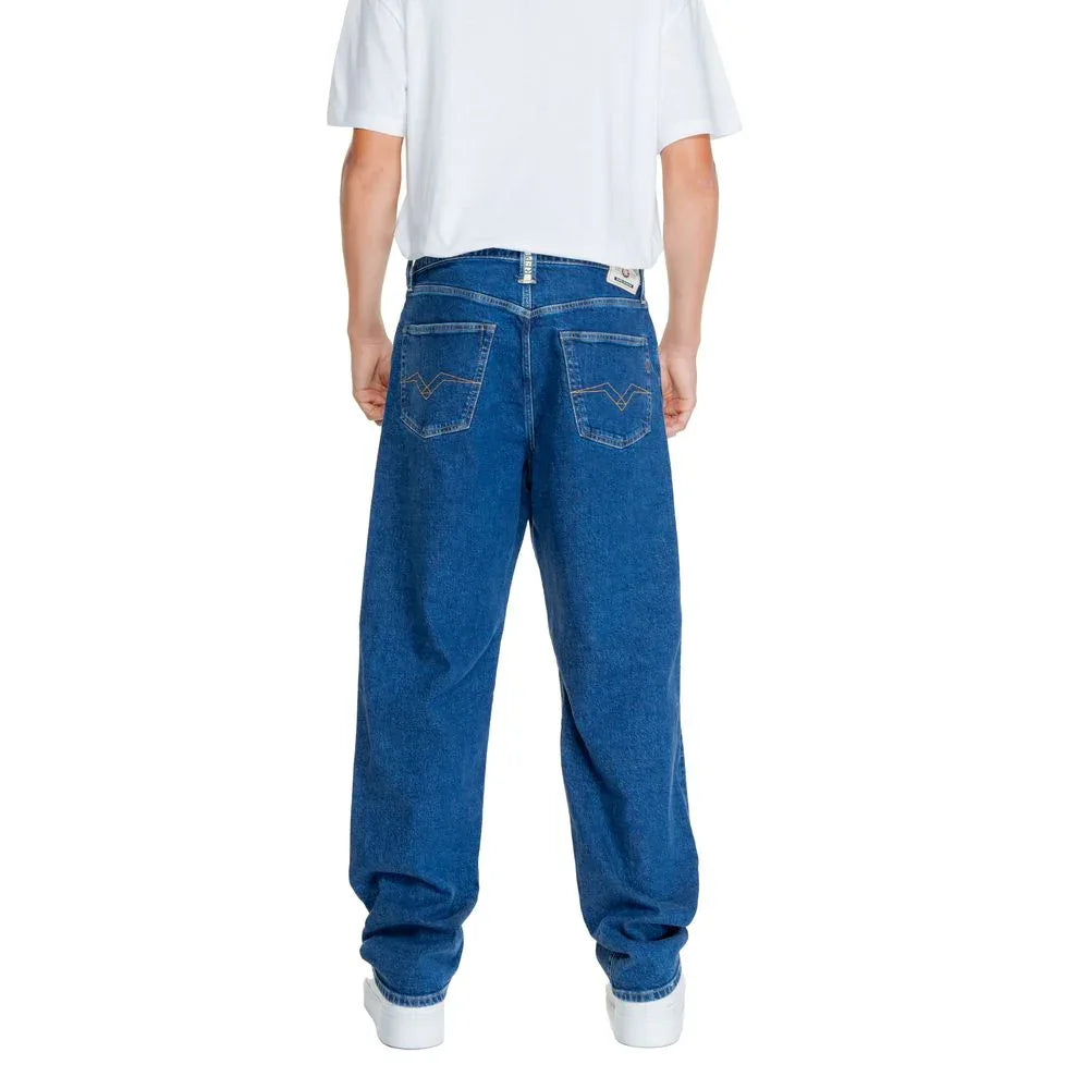 Replay Blue Cotton Relaxed Fit Jeans - Zeiniez