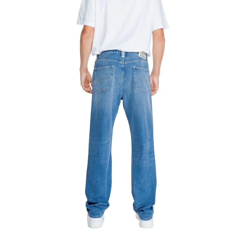 Replay Blue Cotton Relaxed Fit Jeans - Zeiniez
