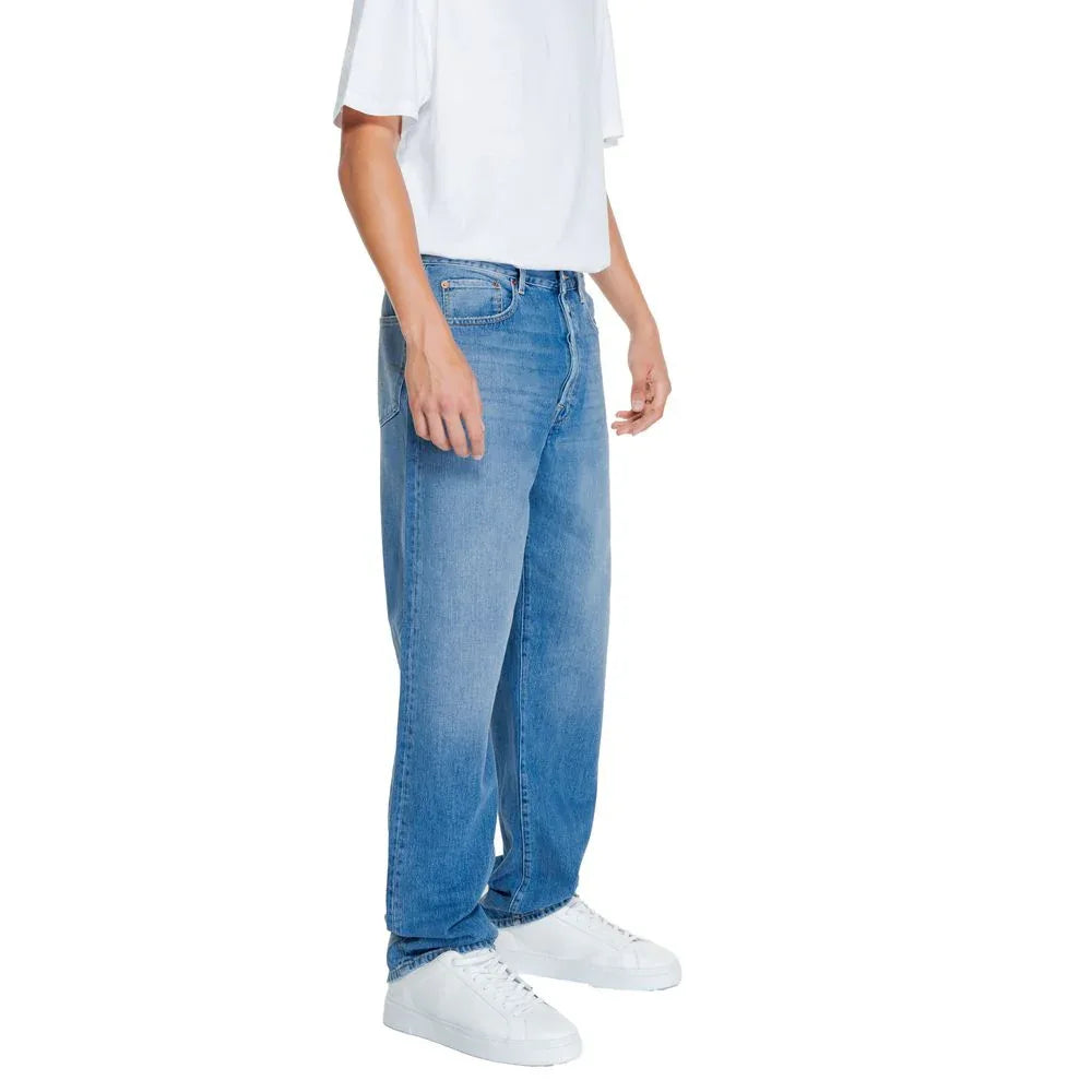Replay Blue Cotton Relaxed Fit Jeans - Zeiniez