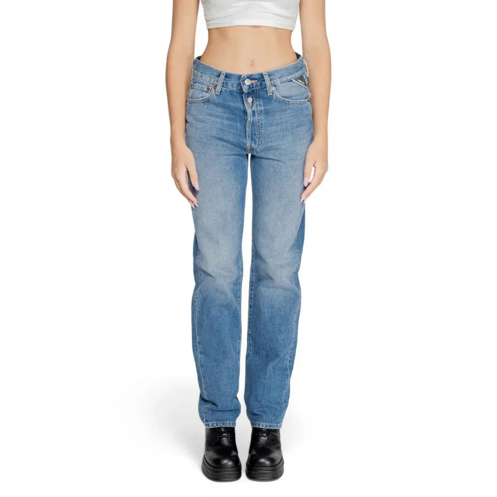 Replay Blue Cotton Mom Jeans - Zeiniez