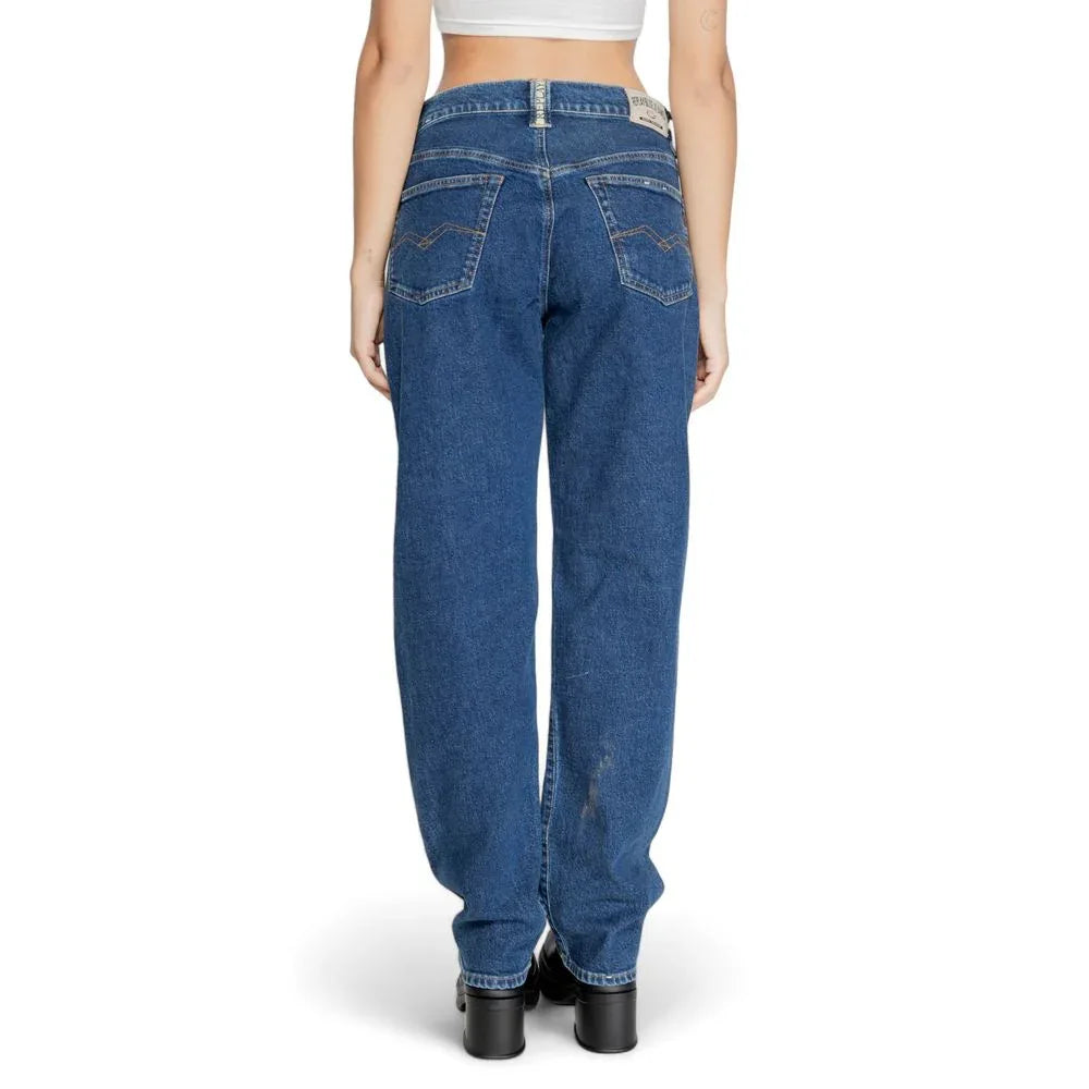 Replay Blue Cotton Mom Jeans - Zeiniez