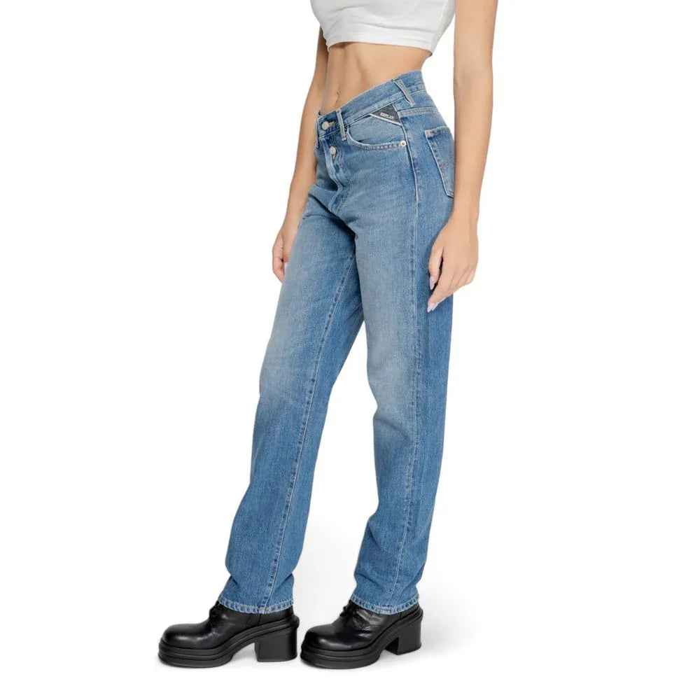 Replay Blue Cotton Mom Jeans - Zeiniez