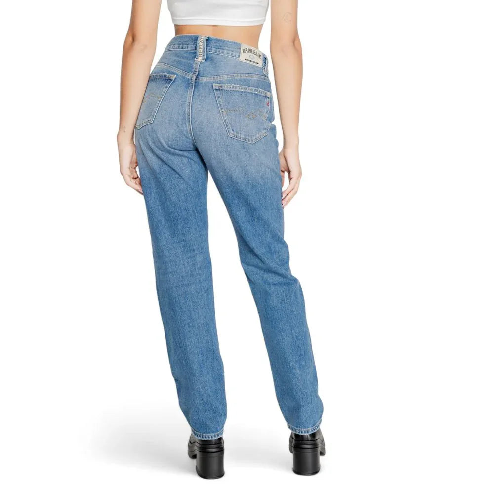 Replay Blue Cotton Mom Jeans - Zeiniez