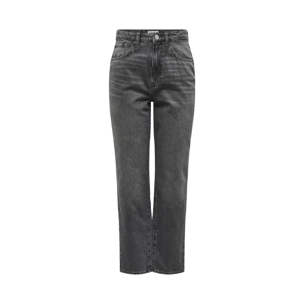 Only Gray Cotton Mom Jeans - Zeiniez