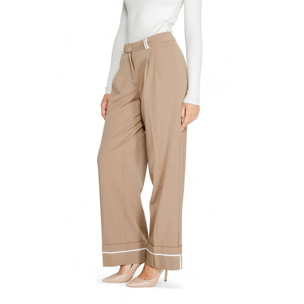 Only Brown Recycled Polyester Casual Pants - Zeiniez