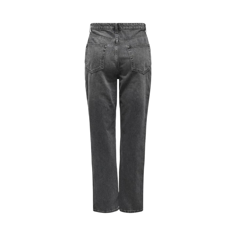 Only Gray Cotton Mom Jeans - Zeiniez
