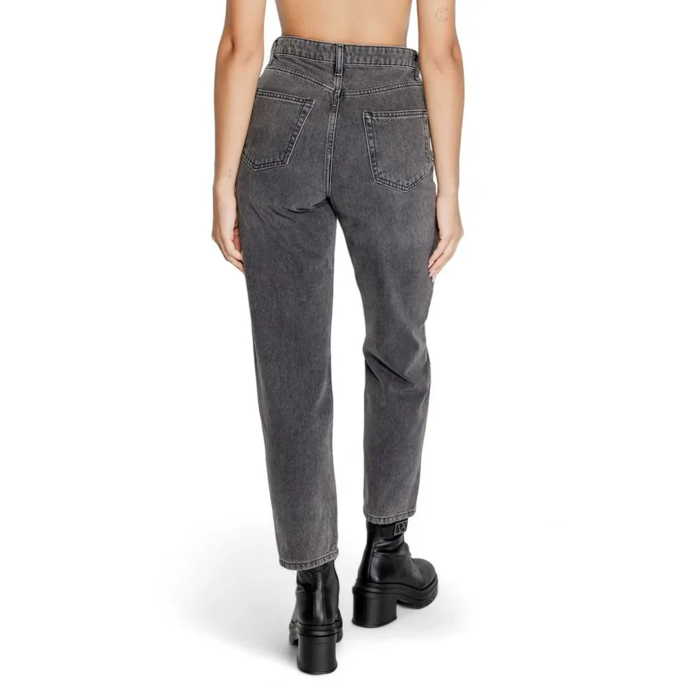 Only Gray Cotton Mom Jeans - Zeiniez