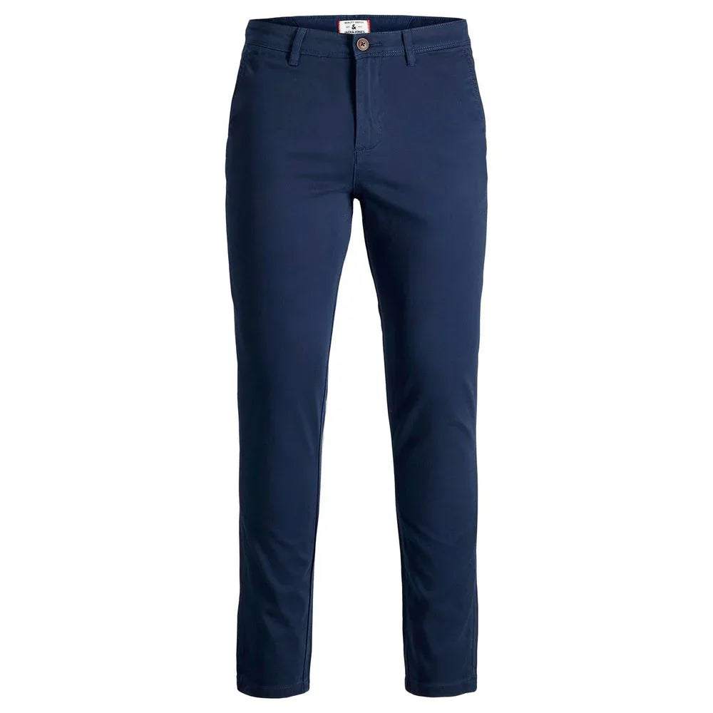 Jack Jones Blue Cotton Skinny Pants - Zeiniez