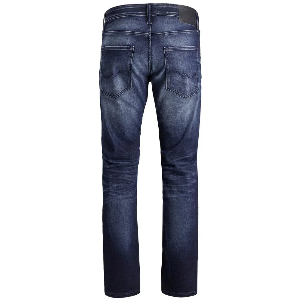 Jack Jones Blue Cotton Relaxed Fit Jeans - Zeiniez