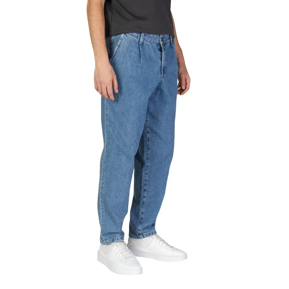 Jack Jones Blue Cotton Relaxed Fit Jeans - Zeiniez