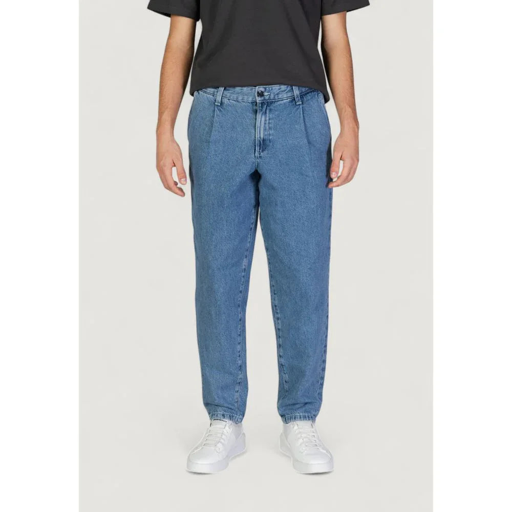 Jack Jones Blue Cotton Relaxed Fit Jeans - Zeiniez