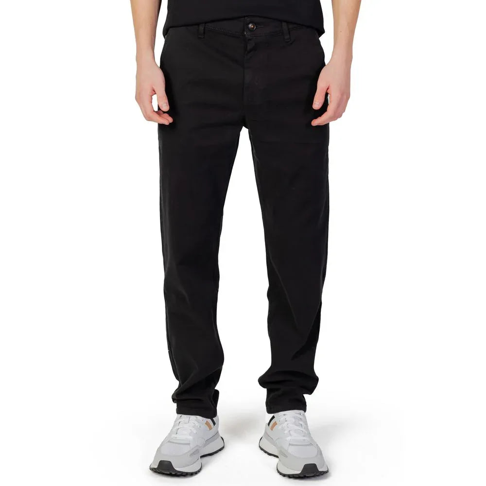 Hugo Boss Black Cotton Chino Pants - Zeiniez