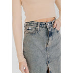 Calvin Klein Jeans Blue Cotton Long Skirt - Zeiniez