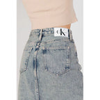 Calvin Klein Jeans Blue Cotton Long Skirt - Zeiniez