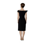 Sandro Ferrone Black Polyester Midi Dress - Zeiniez