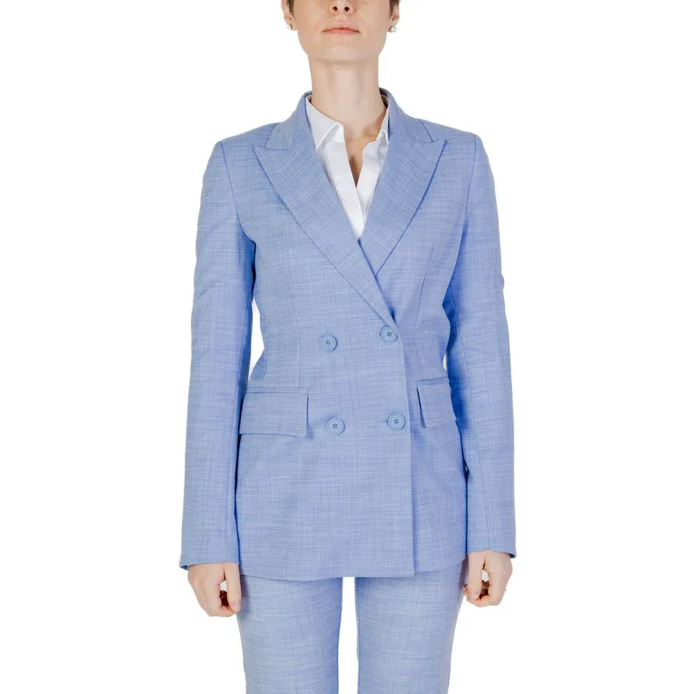 Sandro Ferrone Blue Viscose Blazer - Zeiniez