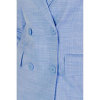 Sandro Ferrone Blue Viscose Blazer - Zeiniez
