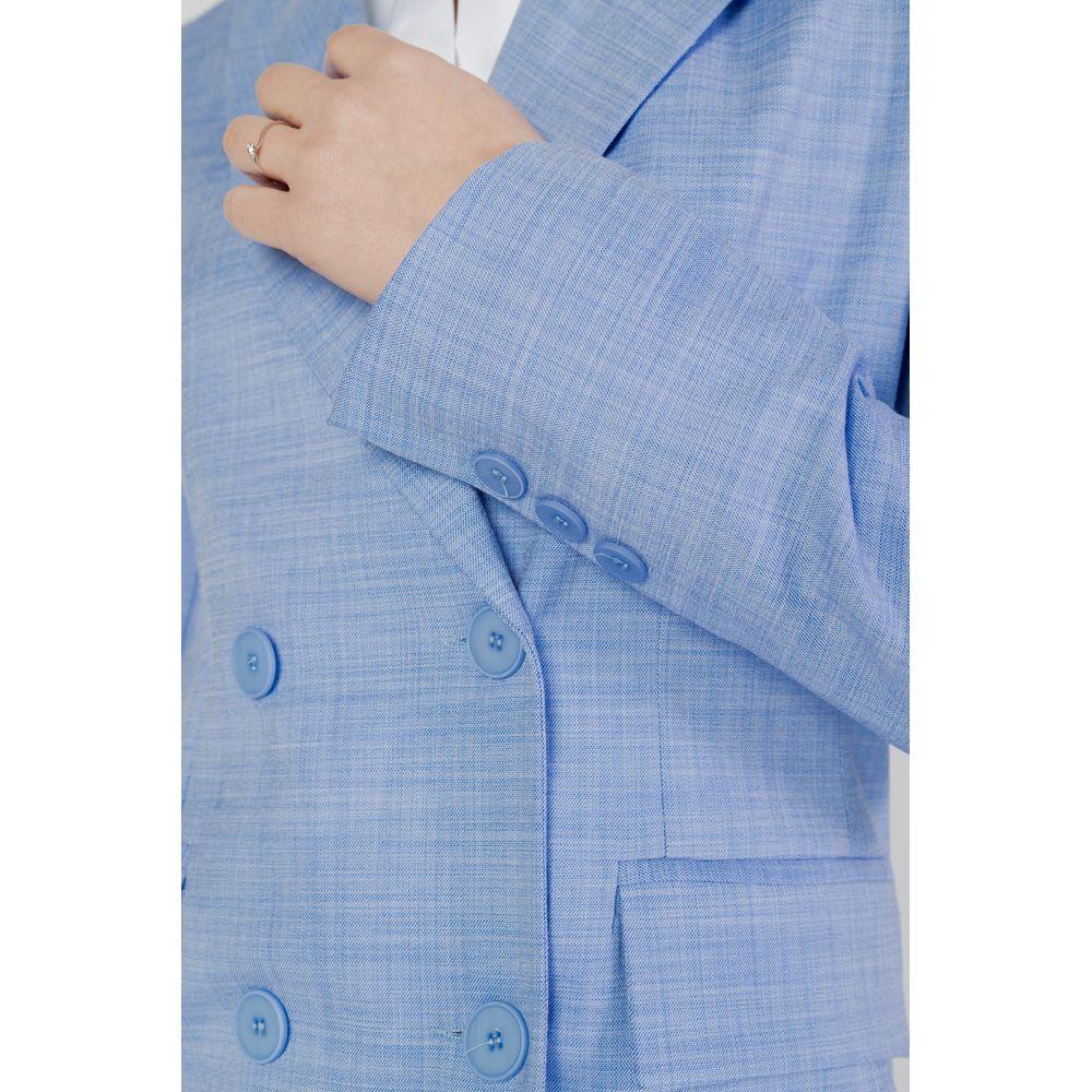 Sandro Ferrone Blue Viscose Blazer - Zeiniez