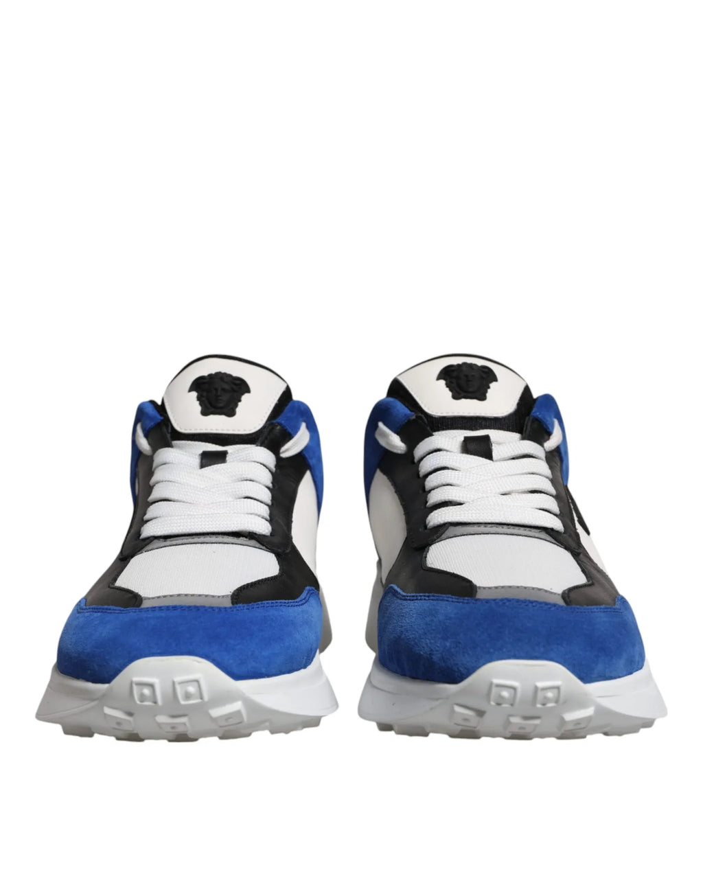 Versace Multicolor Canvas Quad Fabric Medusa Low Top Sneakers Shoes - Zeiniez