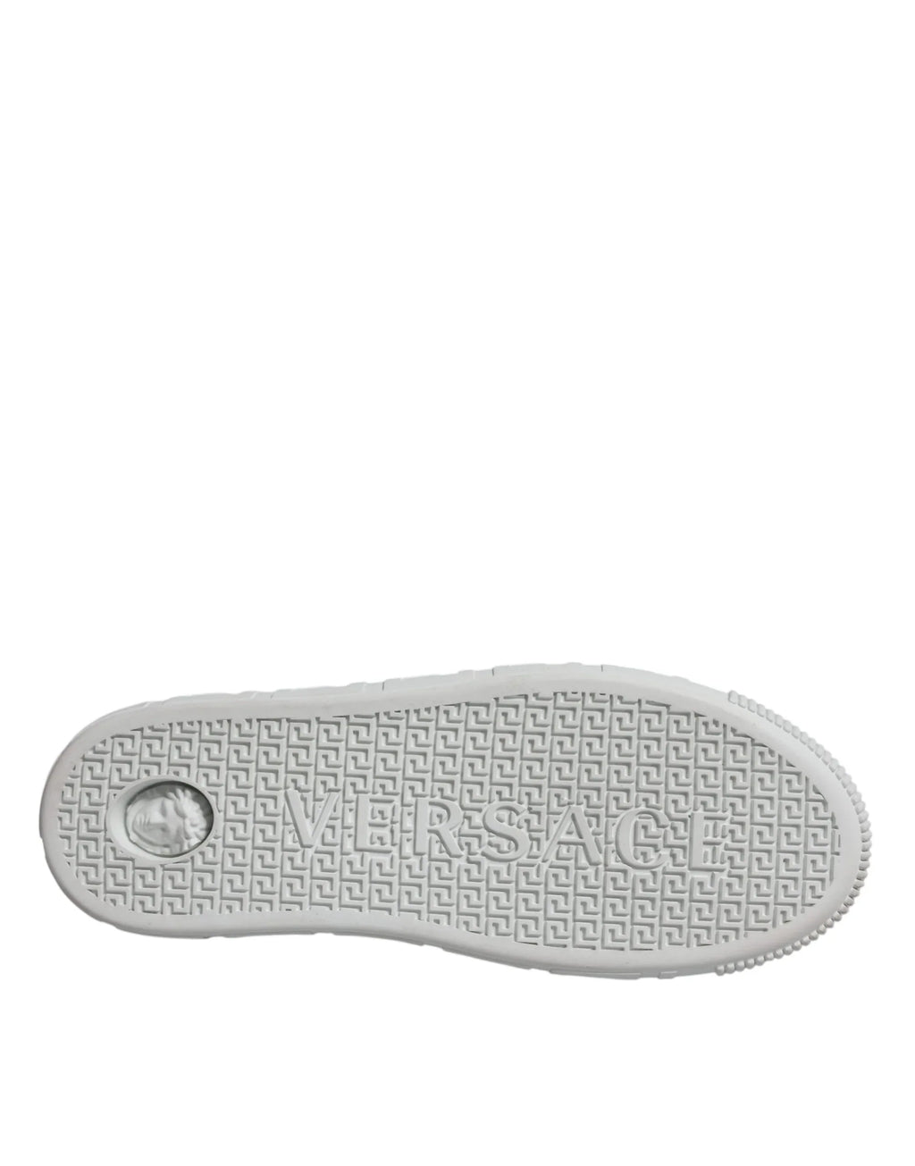 Versace White Pink Greca Print Platform Low Top Sneakers Shoes - Zeiniez