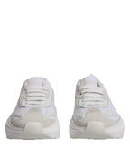 Dolce & Gabbana White Leather Daymaster Low Top Sneakers Shoes - Zeiniez